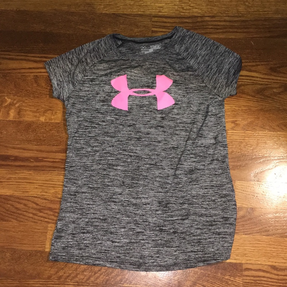 Grey Short Sleeve Youth Under Amour Shirt